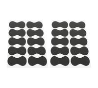 ULTECHNOVO Accessoires pour Médiators de Guitare en EVA Noir, Lot de 20 Grips Antidérapants Poignée Ergonomique, Adaptés aux Médiators en Celluloïd, pour Prise en Main Stable