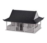 ULTECHNOVO Accessoires pour Pavillon Miniature en Plastique, Décoration de Bonsaï Élégante D'architecture Ancienne, Ornement de Table pour Micro-Paysage Zen