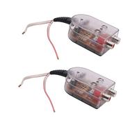 ULTECHNOVO Adaptateur Audio pour Voiture 2 Pièces, Convertisseur Pratique de Niveau Élevé à Faible, Compatible Système de Haut-parleurs Auto, Matériaux Abs et Cuivre, Tension 12 V