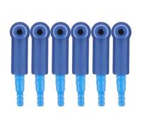 ULTECHNOVO Adaptateur de Purgeur de Freins 6 Pièces Bleu, Connecteur pour Échange de Liquide de Frein, Joint D'huile Compatible Véhicules, Outil Compact pour Maintenance Automobile