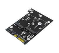 ULTECHNOVO Adaptateur Double Msata vers Sata3 3.0 en Métal Connexion SSD Double sans Pilote, Mini Convertisseur LED Bleue pour Accessoires Informatiques