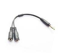ULTECHNOVO Adaptateur pour Casque Ctia 3,5mm en TPE Plaqué Or | Sortie Stéréo, Entrée Micro Mono, Transforme une Prise Combo en Deux Ports Distincts, pour PC et Téléphone