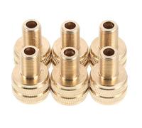 ULTECHNOVO Adaptateur Robuste en Laiton pour Valve de Pneu Grand Diamètre - Kit de 6 Pièces pour Pneus de Camions, Véhicules Industriels et Engins de Chantier - Rallonge et