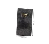 ULTECHNOVO Agenda 2026 A6 de Poche Noir en Pu Calendrier Mensuel, Gestion du Temps et Support pour Pensée Créative, pour Bureau et Voyage