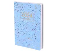 ULTECHNOVO Agenda de Poche Format avec Couverture Imitation Cuir Bleu pour Bureau Étudiants et Organisation Quotidienne Carnet de Notes Mémo Pratique et Portable