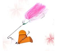 ULTECHNOVO Appâts Durs de Pêche en Métal 22g, Modèle 2 Rose | Hameçon et Émerillon, Jupe Silicone Nouée à Main, Action de Nage Attractive pour Bass et Eau Douce