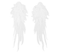 ULTECHNOVO Appliqué Brodé Aile D'ange, Écusson Brodé, Polyester, Blanc, Petit et Compact, pour Vêtements et Jupe, Diy, Boutique de Vêtements