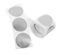 ULTECHNOVO Autocollants de Médaille Argentés pour Certificat et Diplôme, Base en Papier Glasin, 250 Pièces par Rouleau, Légers et Sûrs pour Usage Créatif en Art et Artisanat