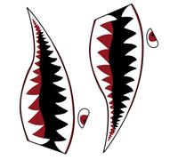 ULTECHNOVO Autocollants Décoratifs Étanches PVC Motif Dents de Requin pour Kayak et Bateau Gonflable Sticker Mural Créatif pour Surfaces Lisses