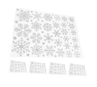 ULTECHNOVO Autocollants Flocons de Neige Pailletés Argentés 5 Feuilles Décorations de Noël pour Fenêtres et Portes Vitrées Stickers Adhésifs pour Vitrine et Salon Décorations Festives