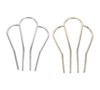 ULTECHNOVO Baguettes à Cheveux Accessoires Élégants en Métal Vintage 2pcs Couronne Cheveux Or et Argenté Faciles à Glisser le Chignon, Sensation Confortable