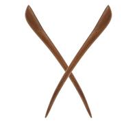 ULTECHNOVO Baguettes Décoratives pour Cheveux en Bois Foncé et Rouge, Lot de 2 Pièces, Fixation Stable pour Coiffures Élégantes Lors D'occasions Formelles ou Décontractées
