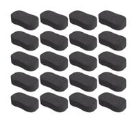 ULTECHNOVO Balai à Poussière pour Cheveux en Éponge Noire Confortable, Lot de 20 Pièces, Brosse Exfoliante pour Salon de Coiffure