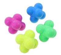 ULTECHNOVO Balles Pack de 4 de Réaction Hexagonales en TPR pour Entraînement Coordination Main-œil, Design Dynamique à Rebond pour Gymnases et Exercices Muraux Individuels