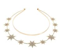 ULTECHNOVO Bandeau Cheveux Femme Mariage en Métal Doré Étoile à Six Branches, Facile à Porter, Accessoire Rétro pour Fête ou Street Snap