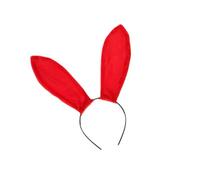 ULTECHNOVO Bandeau Cheveux Femme Oreilles Lapin Rouge Velours Léger pour Cosplay et Fête Serre-tête Décoratif Antidérapant pour Déguisement Pâques et Performance