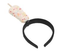 ULTECHNOVO Bandeau Confortable et Ludique en Plastique de Glace Chocolat Cheveux Blanc pour Fêtes Tropicales et Desserts, pour Filles et Femmes