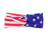 ULTECHNOVO Bandeau Patriotique à Drapeaux Américains en Tissu et Élastique, Confortable et Absorbant la Transpiration, Fête de L'indépendance Port Quotidien