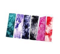 ULTECHNOVO Bandeaux Élastiques pour Cheveux Tie-dye 6pcs en Tissu Faciles à Plier et Laver, Couleurs Lumineuses pour Yoga et Sport, Accessoires pour Jeunes Adultes Couleur Aléatoire