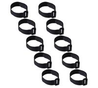 ULTECHNOVO Bandes de Course à Trois Jambes en Nylon Noir 20x300 Mm Boucle Réglable - Lot de 10 Sangles Élastiques Réutilisables pour Jeu de Coopération en Extérieur et Entraînement D’équipe