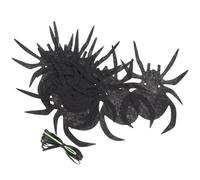ULTECHNOVO Bannière à Motif D'araignée Faite Main Finition Soignée en Feutrine Noire pour Décoration D'halloween pour Intérieur et Extérieur