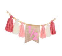 ULTECHNOVO Bannière Anniversaire Pour Chaise Haute Décorative Polyester Facile à Installer Et Transporter Pour Fête De Fille