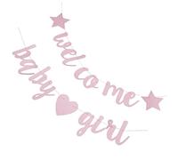 ULTECHNOVO Bannière de Bienvenue pour Paillettes Décoration de Fête Prénatale et Gender Reveal Accessoire Chic pour Shower pour Créer Une Ambiance et Festive