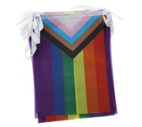 ULTECHNOVO Bannière Fierté Lgbt Triangle 14x21 Cm Polyester Léger Décoration de Fête Défilé Arc-en-ciel 25 Pièces Guirlande pour Événement Pride