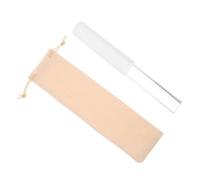 ULTECHNOVO Bâton de Bol Chantant Tibétain en Acrylique Blanc Design Creux, Portable et Son Clair, pour Yoga et Contemplation