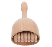 ULTECHNOVO Bâton de Massage pour Relaxation Musculaire et Fatigue en Bois de Cerisier Chinois Rouleaux Dentelés Corps Entier et Usage Domestique