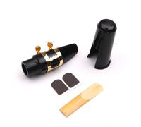 ULTECHNOVO Bec de Saxophone Alto en Plastique avec Capuchon et Boucle Métallique, Accessoires Pratiques pour Stabiliser L'embouchure et Coussinets Confortables