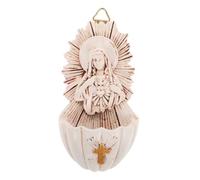 ULTECHNOVO Bénitier Mural Résine Pour Décoration Murale Catholique Bénitier Mural Église Décoration Murale Église