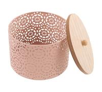 ULTECHNOVO Bocal à Collation En Métal Creux Avec Couvercle En Bois Hygiénique, Contenant De Conservation Des Aliments Ventilé, Boîtes à Bonbons Cuisine Et Rangement Domestique