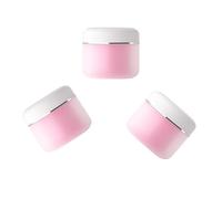 ULTECHNOVO Boîte à Cosmétiques Rose 3 Pièces - Mini Boîte à Crème Visage 100 G Double Couche - Plastique Résistant - Étanche - pour Fards à Paupières Crèmes et Maquillage de Voyage