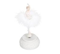 ULTECHNOVO Boîte à Musique de Ballet Blanche en Résine Danseuse Tournante Décoration Élégante pour Chambre et Salon Souvenir Musical pour Anniversaire et Festival des Filles
