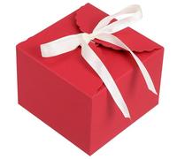 ULTECHNOVO Boîte Cadeau Rouge pour Pâtisserie et Bonbons Boîte Décorative avec Couvercle Papier Alimentaire Sûr pour Mariages Anniversaires et Showers