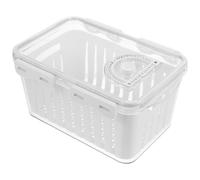 ULTECHNOVO Boîte de Conservation Alimentaire Transparente avec Panier Égouttoir Récipient Réutilisable pour Fruits et Légumes Réfrigérateur et Froid