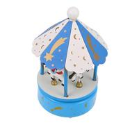 ULTECHNOVO Boîte de Musique rotative en Bois Cheval Musical enroulé décor de carrousel Figurine de Cheval Musical carrousel à Cheval en Rotation carrousel boîtes Musicales Ciel Bleu