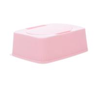 ULTECHNOVO Boîte de Rangement pour Lingettes Humides Bébé en Plastique Pp Rose Compacte Couvercle Rabattable, Design Multifonctionnel pour Bureau et Salle de Bain