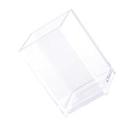 ULTECHNOVO Boîte de Rangement Transparente pour Bureau 1 Pièce, Pot à Crayons Carré en Plastique Rigide, Organisateur D'outils de Maquillage Polyvalent pour Cosmétiques, Pinceaux