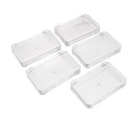 ULTECHNOVO Boîte de Sous-traitance Cosmétique Vide 5 Pièces en Plastique Transparent, Plateau Portable pour Maquillage Diy, pour Usage Quotidien