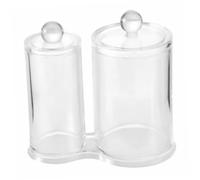 ULTECHNOVO Boîte Transparente Acrylique pour Cotons Démaquillants Organisateur De Coussins Cosmétiques Boîte De Rangement pour Salle De Bain