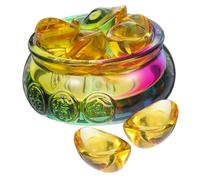 ULTECHNOVO Bol de Trésor Chinois Cristal Coloré Décoration de Bureau et Maison Ornement Feng Shui avec Reflets Lumineux Cadeau Traditionnel Chinois Compact et