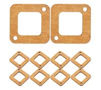 ULTECHNOVO Boucles D'oreilles en Bois Marron Mince Creux Kit de 40 Pendentifs Solide et Minimaliste pour Fabrication de Bijoux Diy pour Créations Artisanales