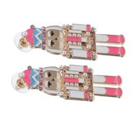 ULTECHNOVO Boucles Oreilles Soldat Accessoires de Noël Élégants pour Femmes Clous Oreilles Charmants et Festifs Parfaites pour et Rose