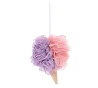 ULTECHNOVO Boule de Exfoliante Douce pour Corps Bain Moussant Riche Design Suspendu Gain de Place pour Garçon Fille et Adultes Rouge