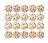 ULTECHNOVO Boules de Rotin pour Vase 35 Pièces 3 CM, Décorations Artisanales Naturelles pour Centres de Table, Remplissage de Bols et Diffusion Parfumée Lors de Pâques et Célébrations