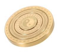 ULTECHNOVO Boussole Bagua en Laiton Doré Multifonctionnelle Rotation Fluide, Décoration de Bureau Style Oriental Vintage et Esthétique Traditionnelle Feng Shui