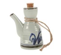 ULTECHNOVO Bouteille Sauce Soja en Céramique Japonaise 150 Ml Distributeur Hermétique pour Condiments la Cuisine Ménage Pot à Vinaigre Multifonctionnelle Usage Quotidien