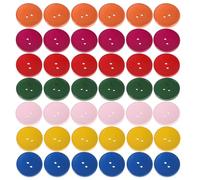 ULTECHNOVO Boutons en Bois Ronds 30 MM 50 Pcs Mélange Brun Naturel 2 Trous pour Couture Patchwork Tricot et Loisirs Créatifs Artisanaux